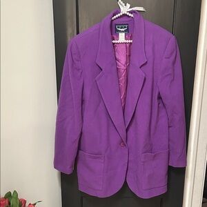 Vintage Vibrant Purple Women's Blazer